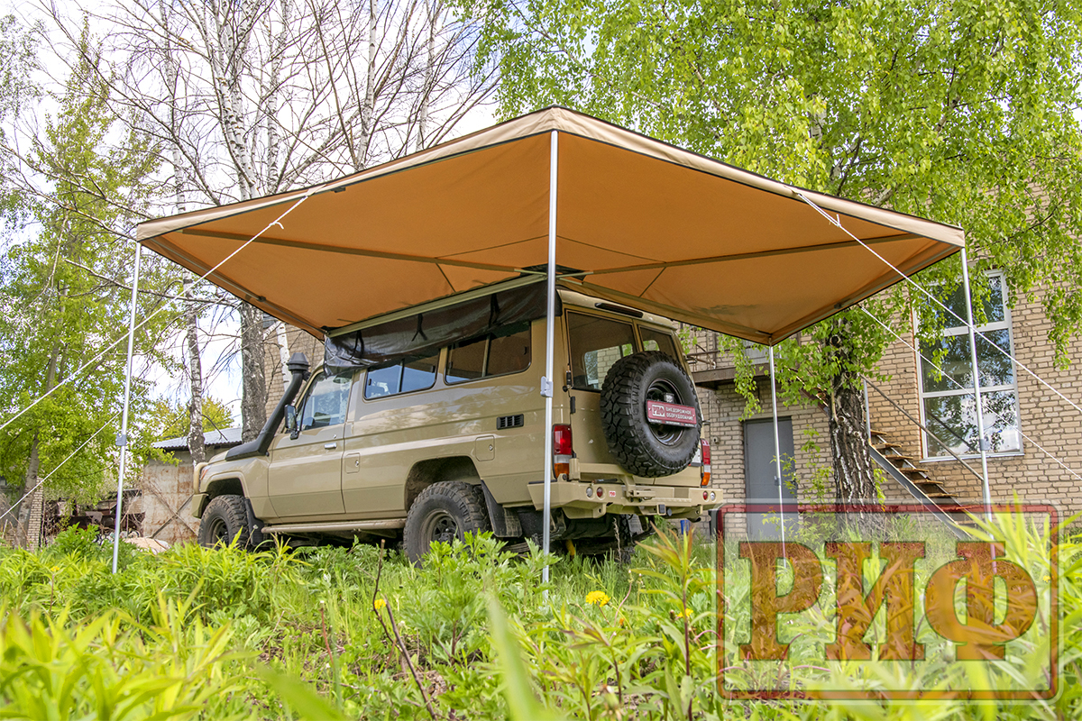 картинка Маркиза автомобильная РИФ веерная 2,5х2,5 м (левая)