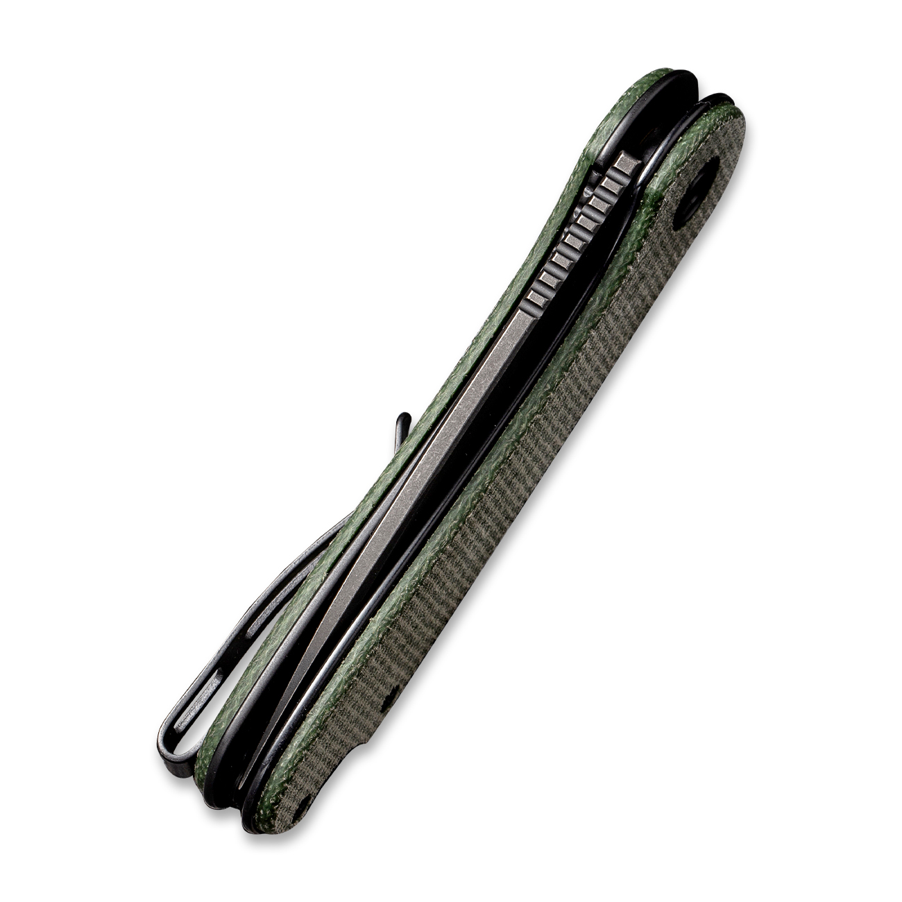 картинка Складной нож CIVIVI Elementum D2 Steel Black Stonewashed Handle Green Micarta