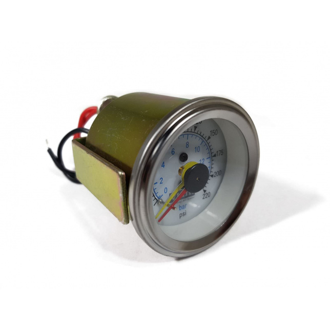 картинка Манометр бортовой 2 стрелки 2" от 0 до 15атм белый