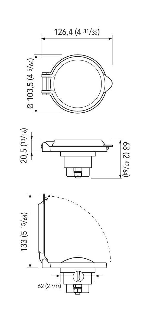 картинка Кнопка управления якорной лебедкой Quick, палубная, Down/Up, белый