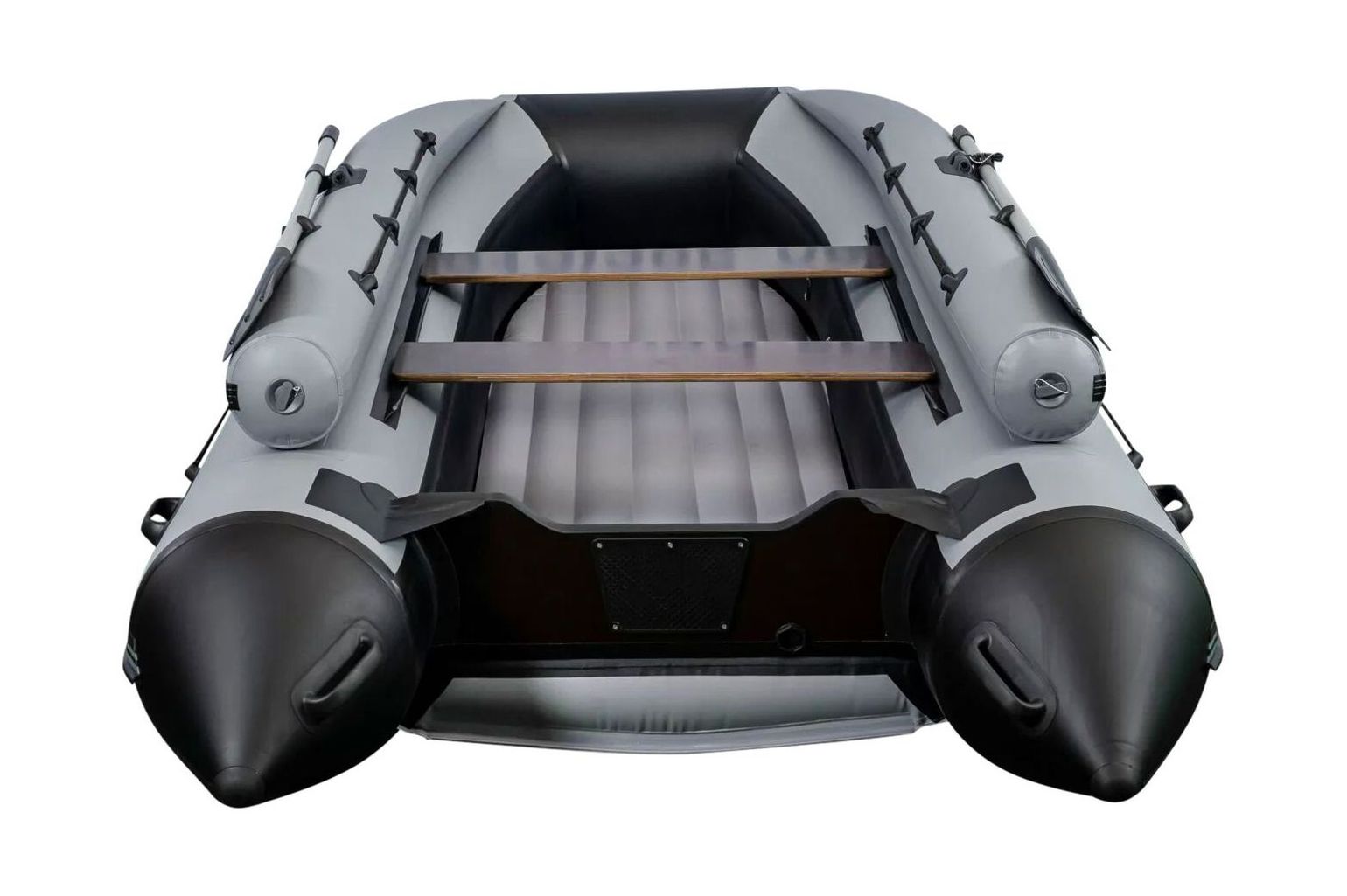 картинка Надувная лодка ПВХ, RiverBoats RB 370 НДНД, ф/б, черно-серый