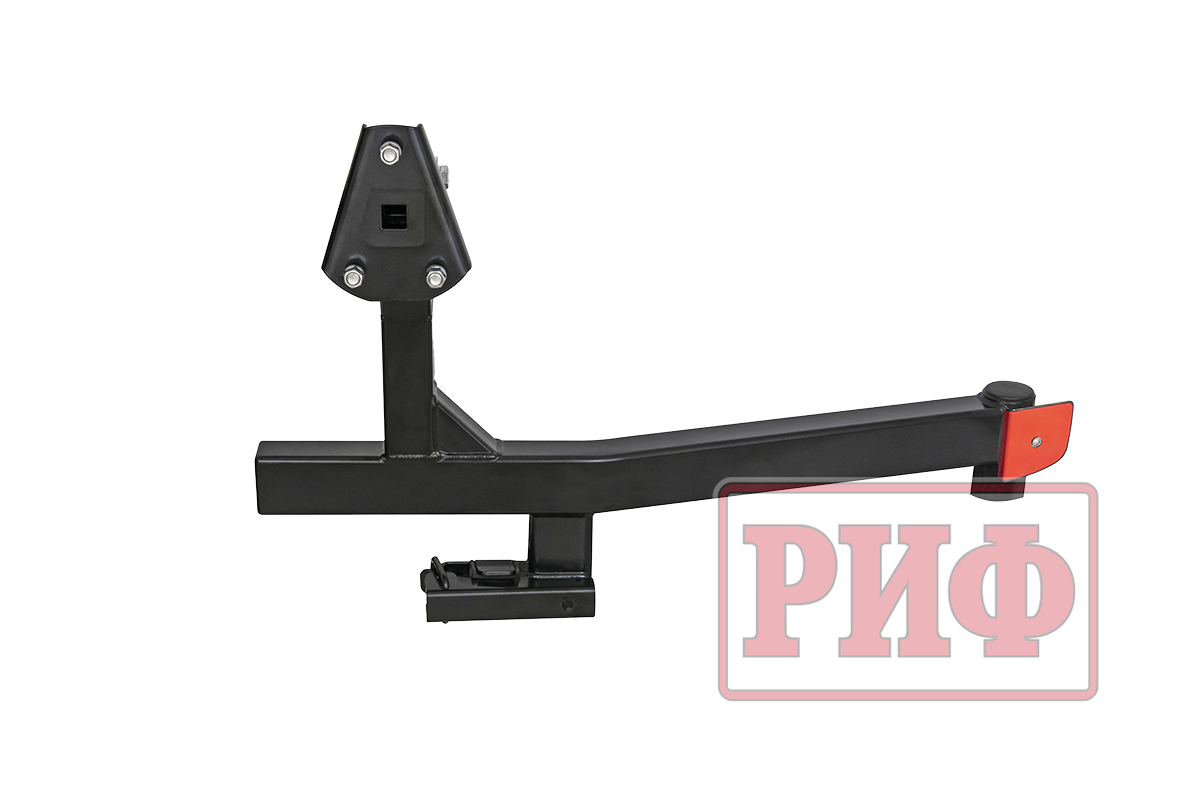 картинка Бампер задний РИФ Toyota Land Cruiser 200 2013-2015 с квадратом под фаркоп, калиткой, фонарями, подс