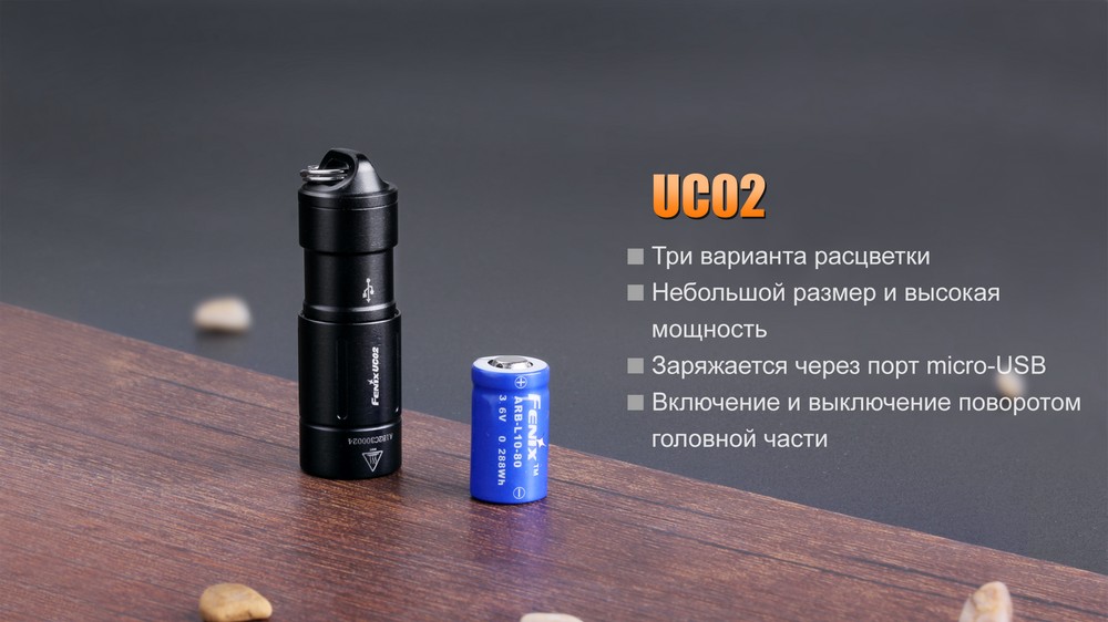 Фонарь Fenix UC02 синий