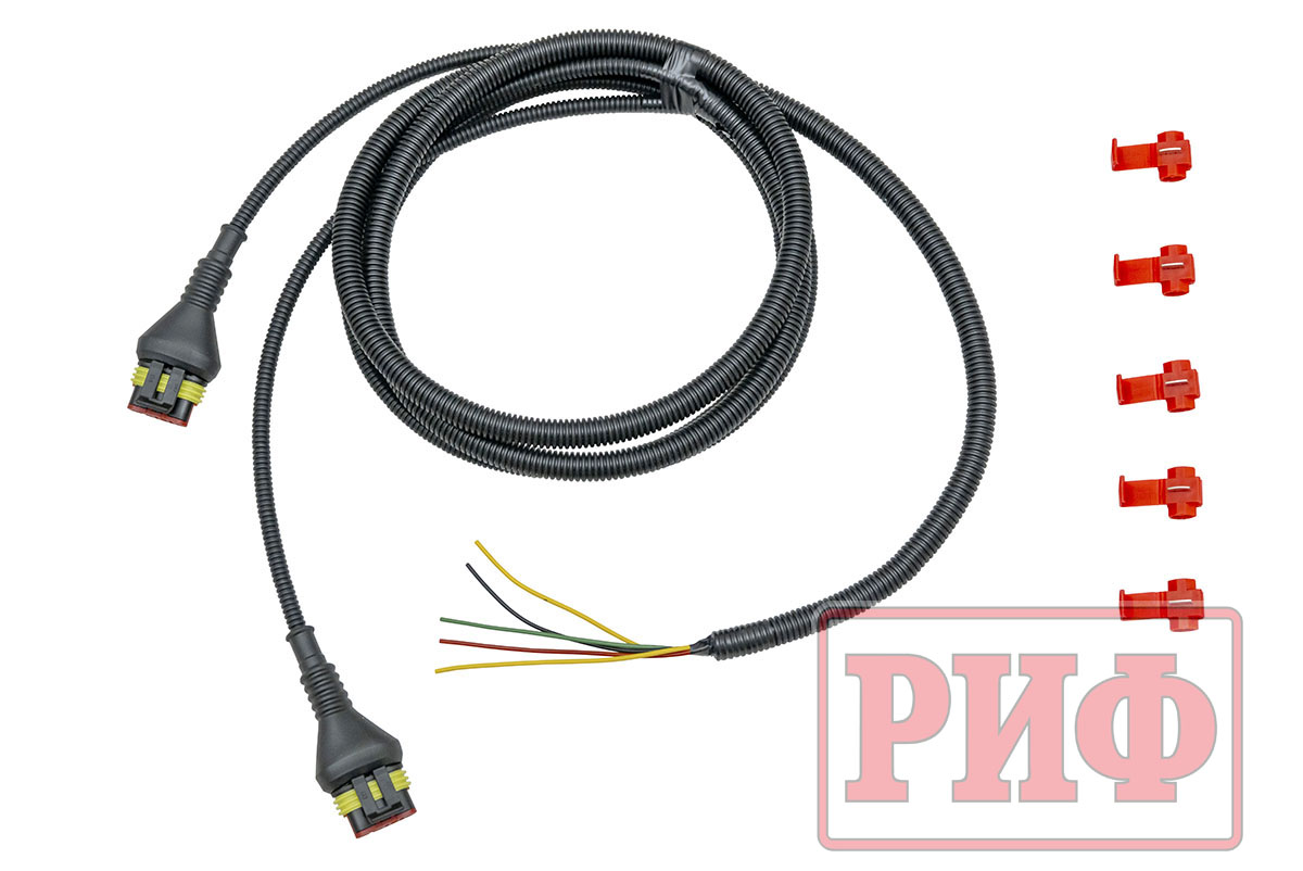 картинка Бампер РИФ задний УАЗ Хантер с площадкой под лебедку, калиткой (справа) и фонарями, лифт 65 мм