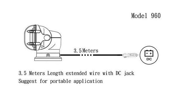 картинка Прожектор стационарный галогеновый с беспроводным пультом управления, белый