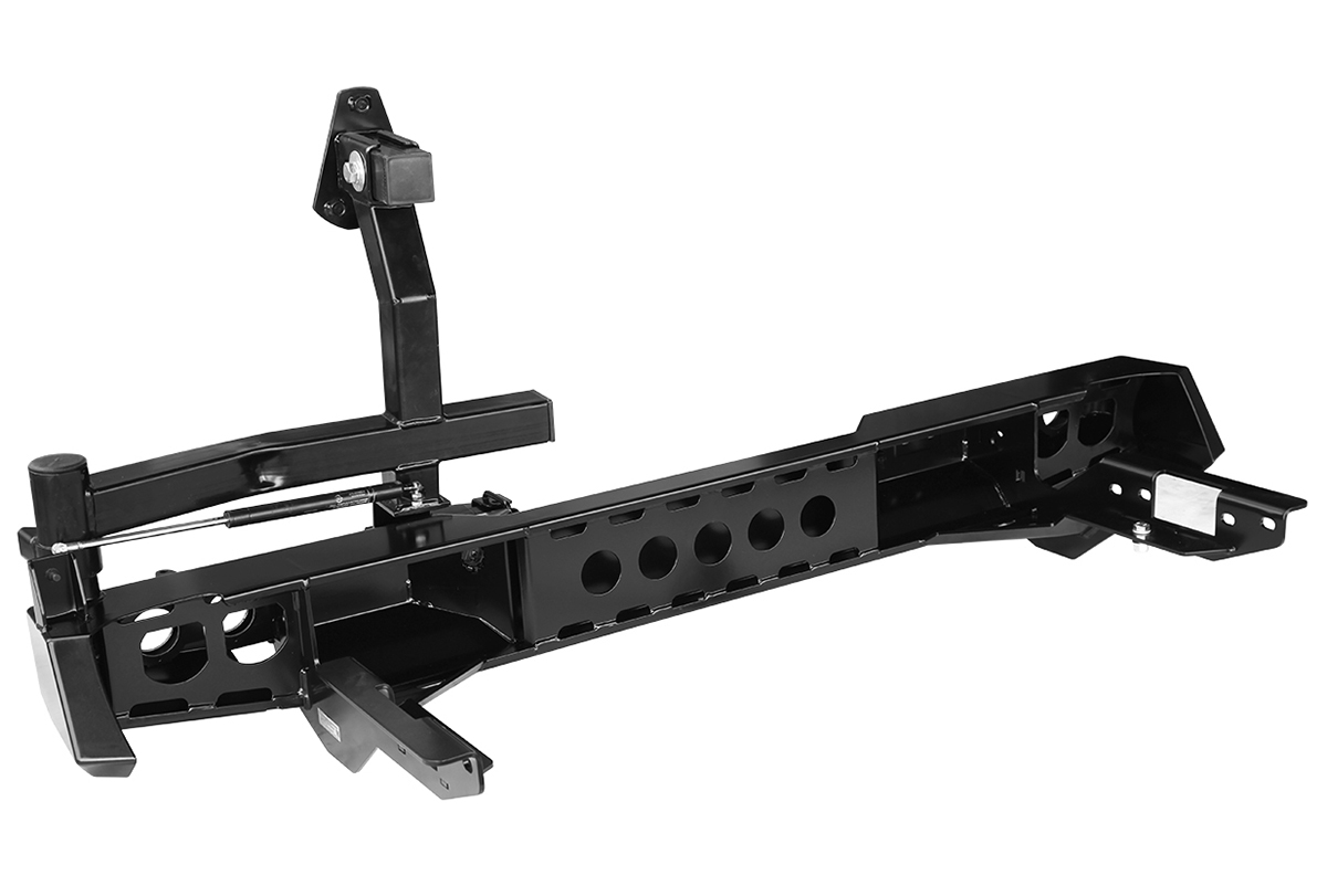 картинка Бампер задний РИФ для Toyota Hilux 2005-2014 с фонарями и калиткой, без фаркопа