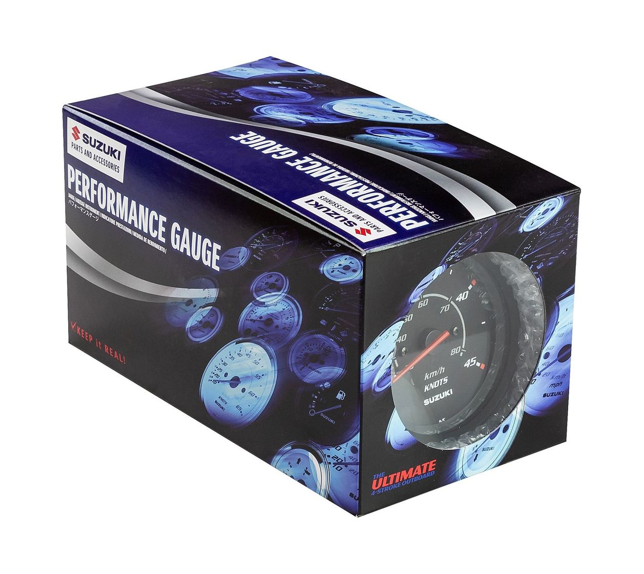 картинка Спидометр Suzuki 4", 80 км/ч, 45 узлов, черный