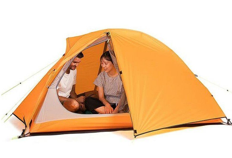картинка Палатка  Naturehike сверхлегкая + коврик NH18A180-D, оранжевая, 6927595731949