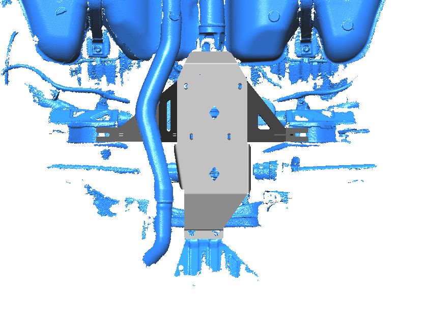 картинка Защита заднего редуктора Mitsubishi Delica D5 (2018-) (Алюминий 4 мм) 14.36ABC