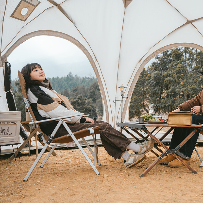 картинка Кресло туристическое Naturehike складное, регулируемое, темно-коричневое, до 140 кг