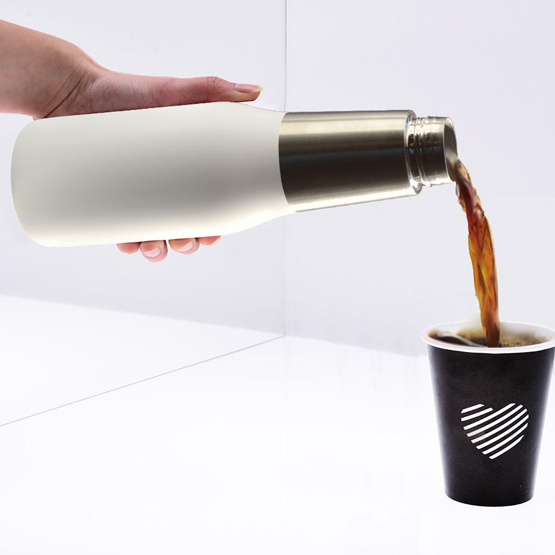 картинка Термобутылка OASIS, 600 мл, белая