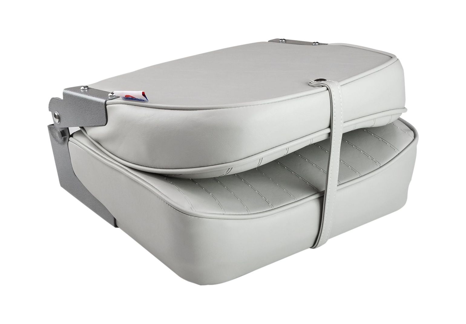 картинка Кресло складное мягкое ECONOMY с низкой спинкой, цвет серый