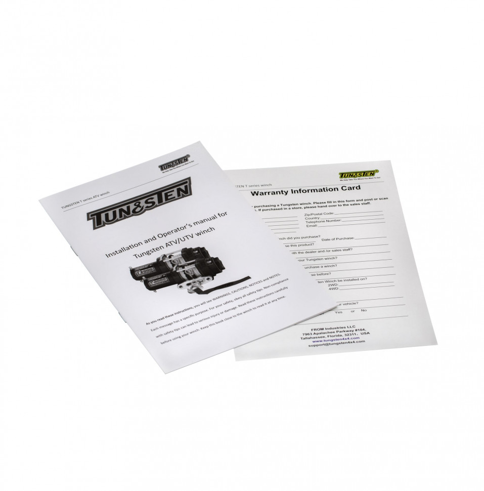 Лебедка Tungsten Winch 4500 синтетика, радиопульт