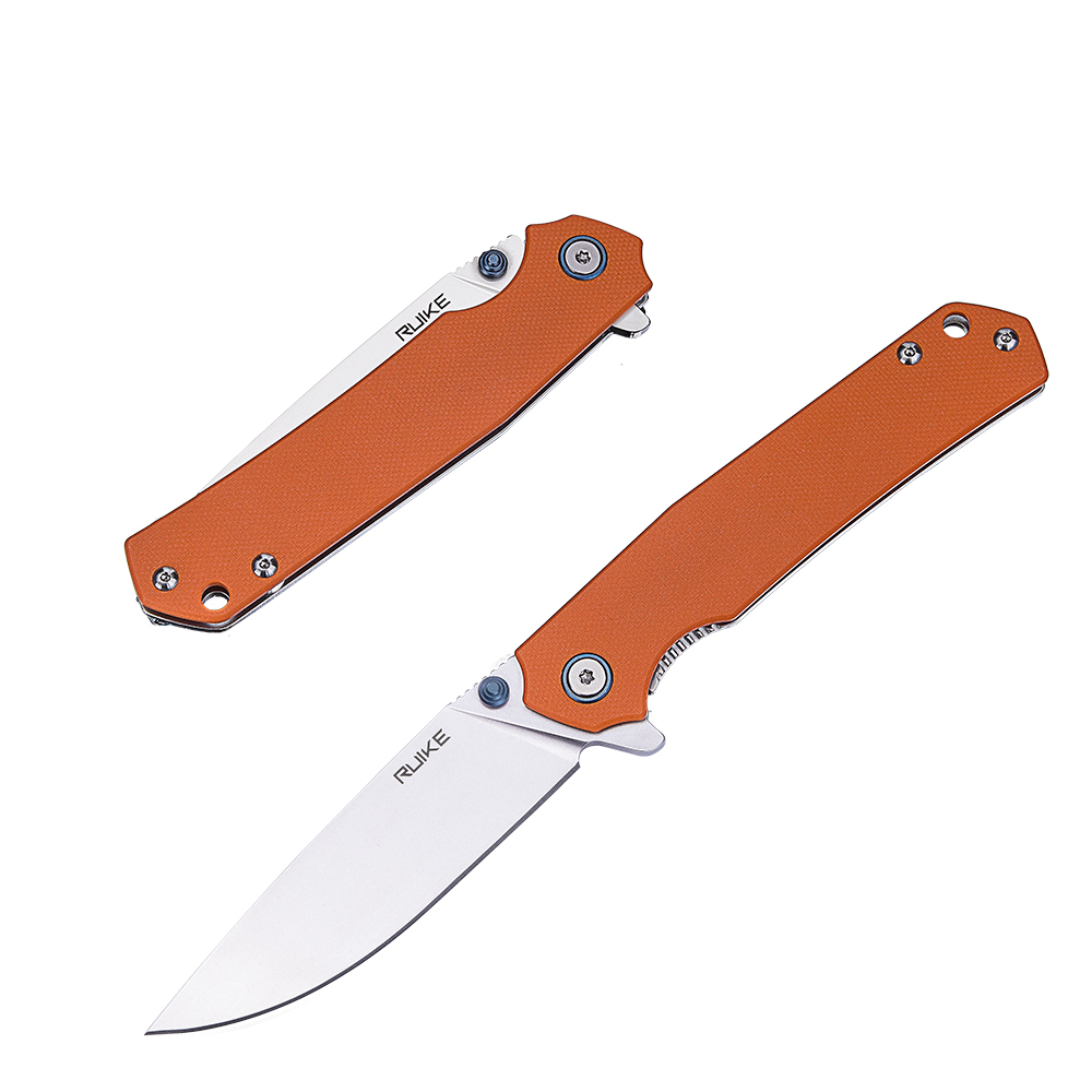 картинка Нож Ruike P801-J серебристо-оранжевый