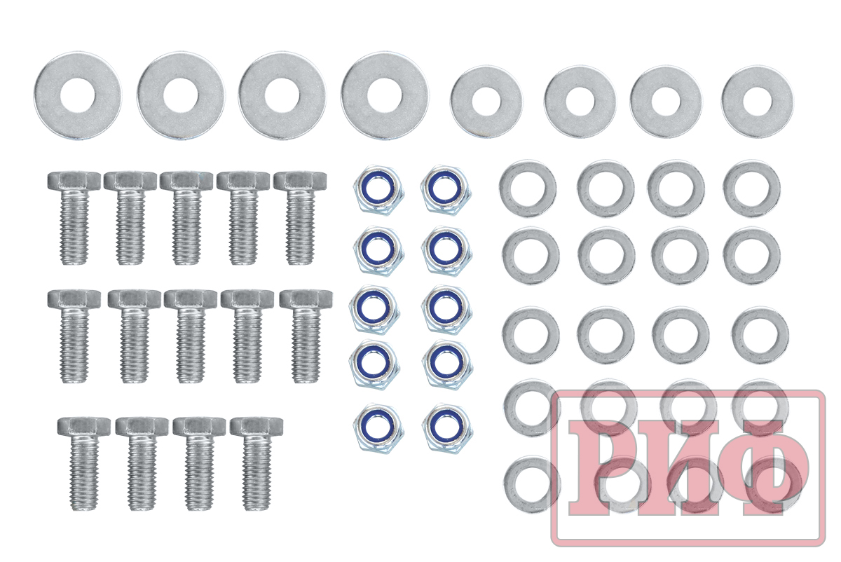 картинка Бампер задний РИФ УАЗ Буханка с квадратом под фаркоп, 2-мя калиткаи и фонарями, лифт 65 мм