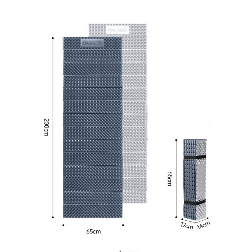 картинка Коврик туристический Naturehike 200х65х2 см. IXPE, серо-голубой