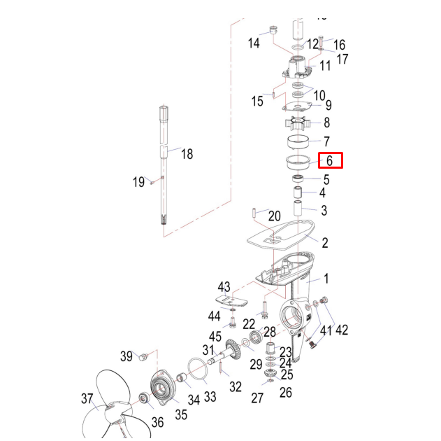 картинка Корпус помпы охлаждения Yamaha 2 (PREMARINE2)