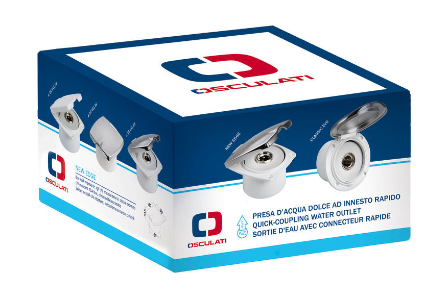 картинка Короб с быстроразъемным штуцером, круглый, белый