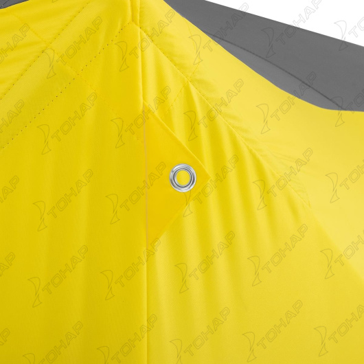 картинка Палатка зимняя утепленная HELIOS Куб Premium 1,8х1,8 желтый/серый