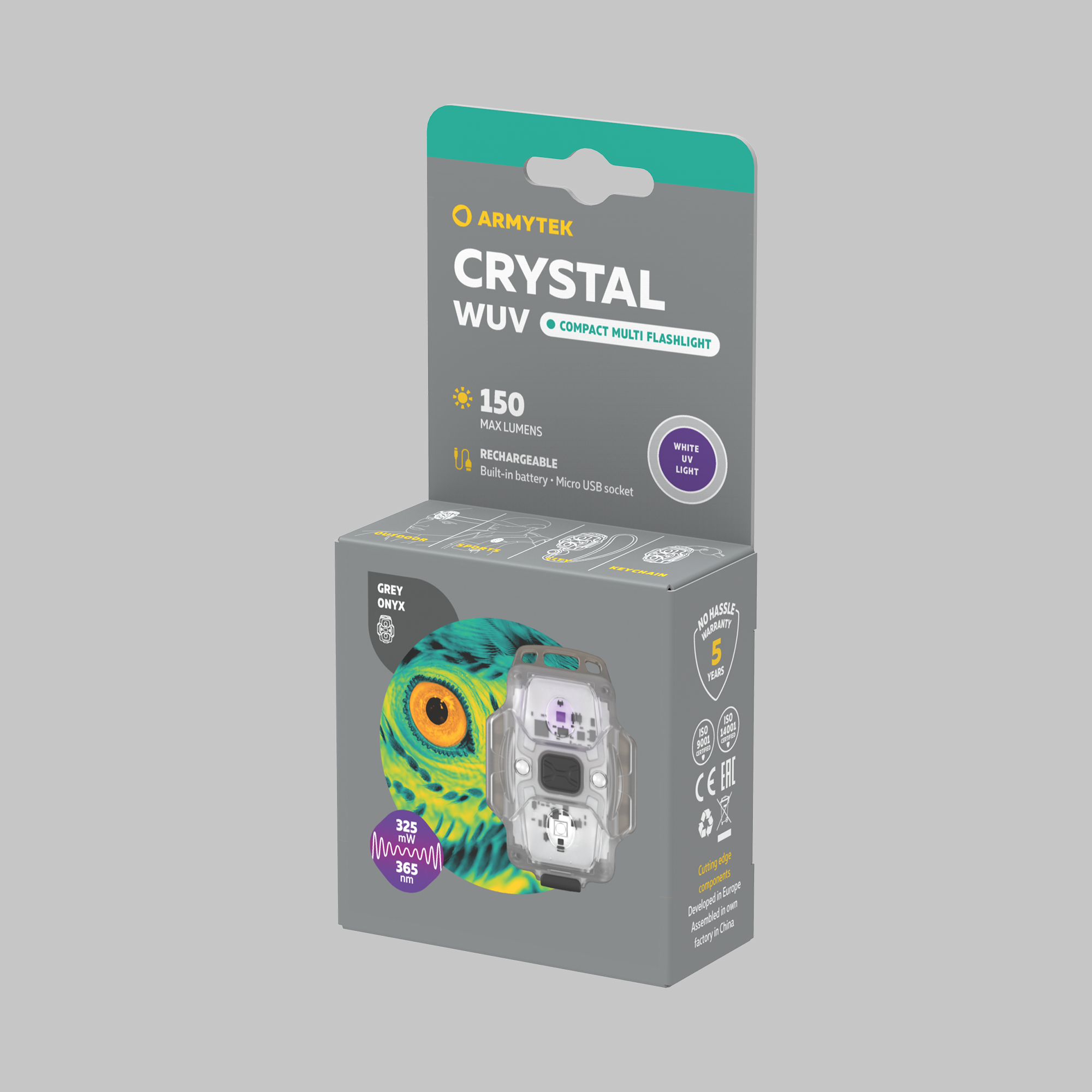 картинка Фонарь Armytek Crystal WUV Grey