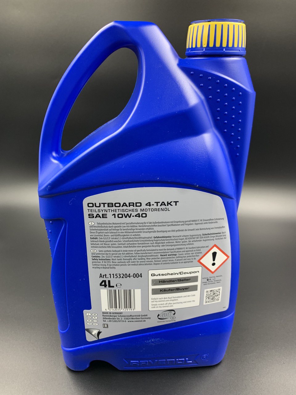 картинка Масло моторное Ravenol 4Т Outboard 10W40 4L