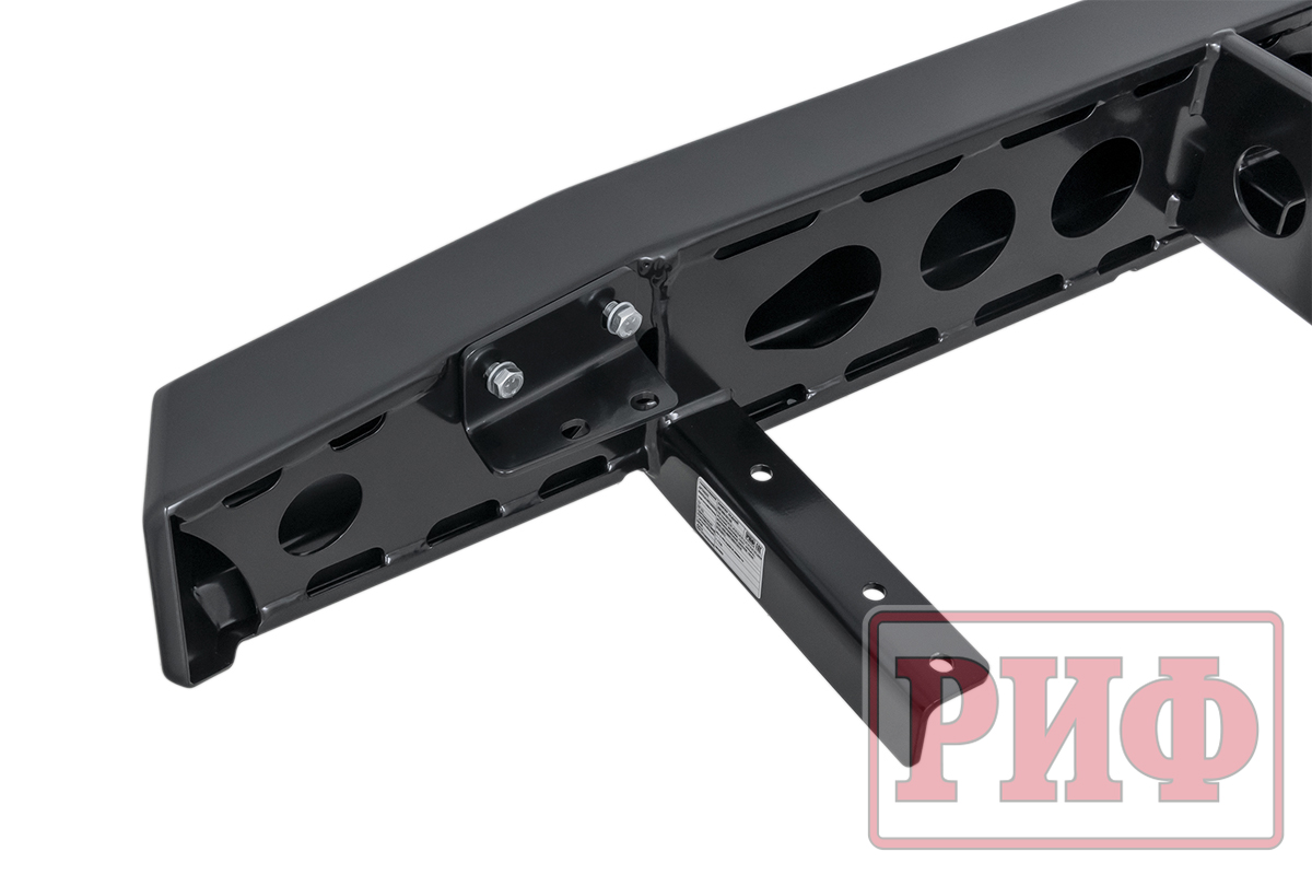 картинка Бампер задний РИФ УАЗ Хантер с квадратом под фаркоп, фонарями и калиткой лифт