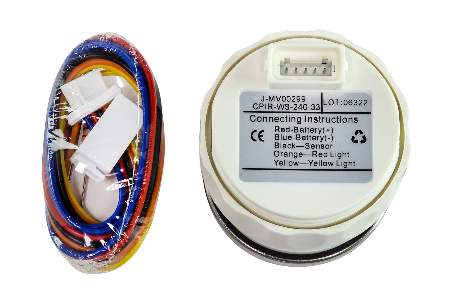 картинка Трим-указатель, белый циферблат, нержавеющий ободок, д. 52 мм, Marine Rocket