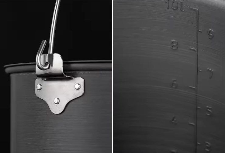 картинка Котелок туристический Naturehike 10 л, алюминий