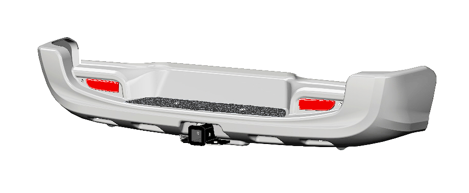 картинка Бампер задний Toyota Hilux Revo 2015- белый АВС-Дизайн