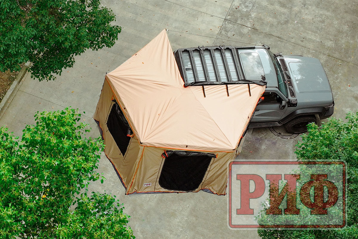 картинка Стенки к автомобильной веерной маркизе (тамбур) РИФ 2х2 м (правые)