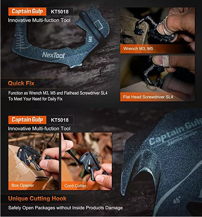 картинка Брелок мультитул NexTool Captain Gulp KT5018