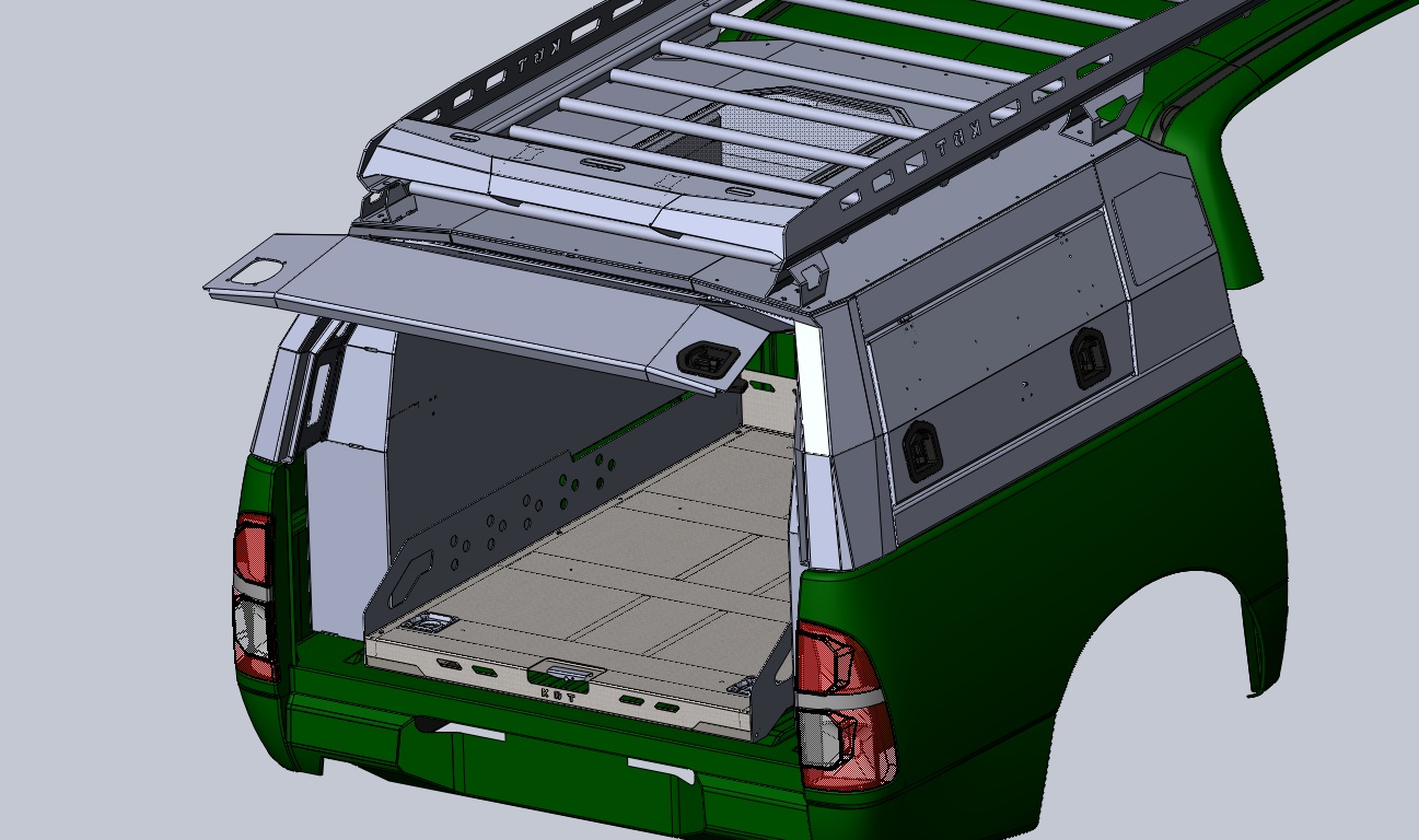 картинка Выкатная платформа узкая (алюминиевая) для средних пикапов