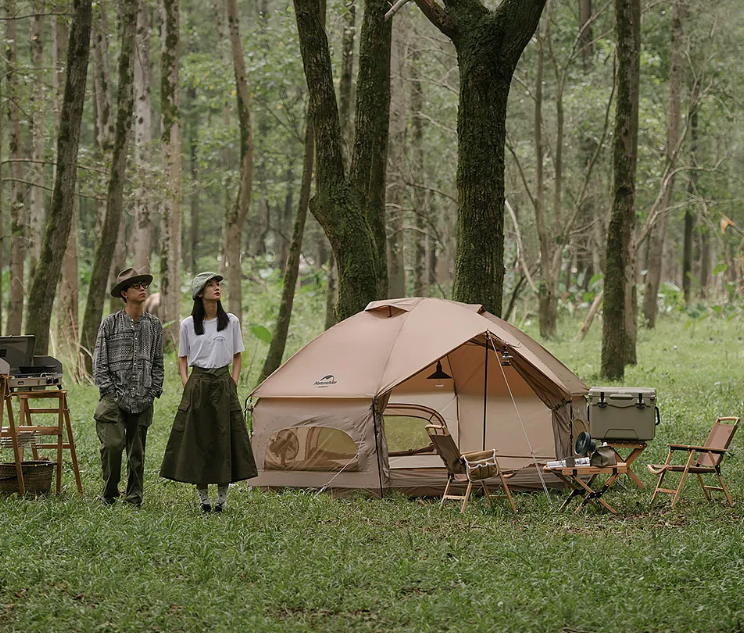 картинка Палатка Naturehike Hexagon шестиугольная 4-местная, алюминиевый каркас, песочный