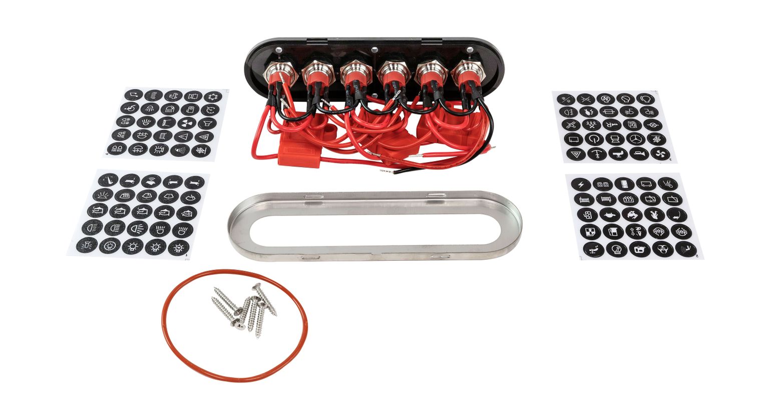 картинка Панель бортового питания, 6 кнопок, Marine Rocket