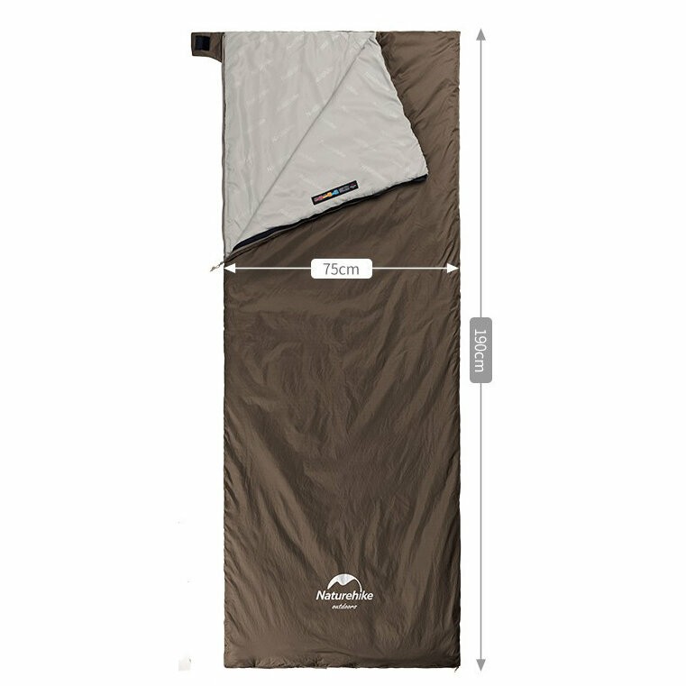 Мешок спальный  Naturehike NH21MSD09 мини LW180 серо-коричневый, 6927595777954