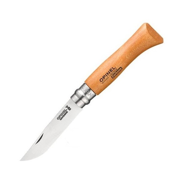 картинка Нож Opinel №8, углеродистая сталь, рукоять из дерева бука