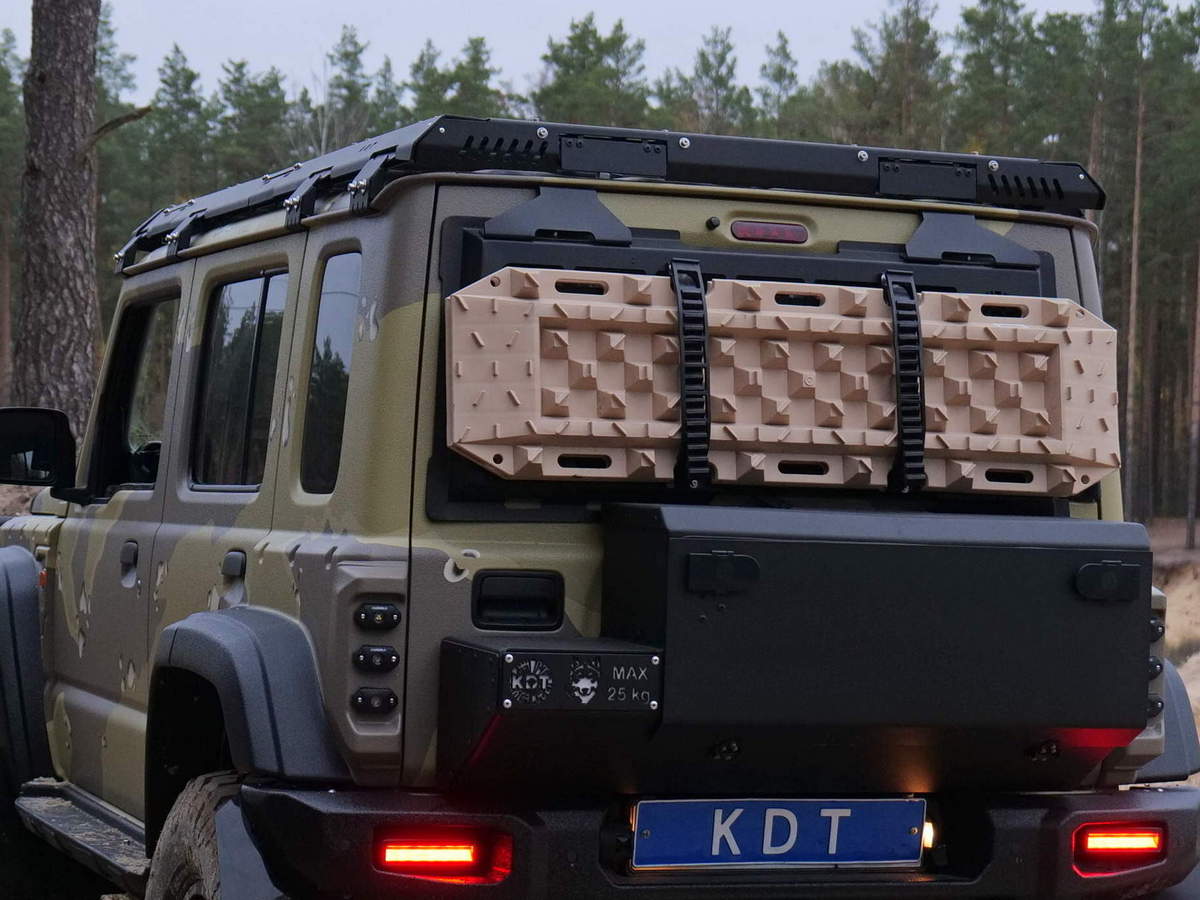 картинка Багажник Suzuki Jimny 5 дверей алюминиевый с местами под встроенную оптику