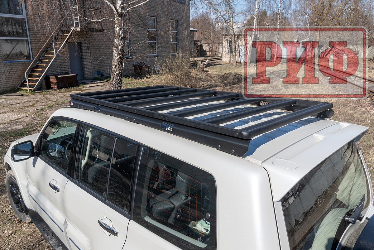 картинка Багажник экспедиционный Mitsubishi Pajero IV 1150x2080 ммплатформа алюминиевый РИФ