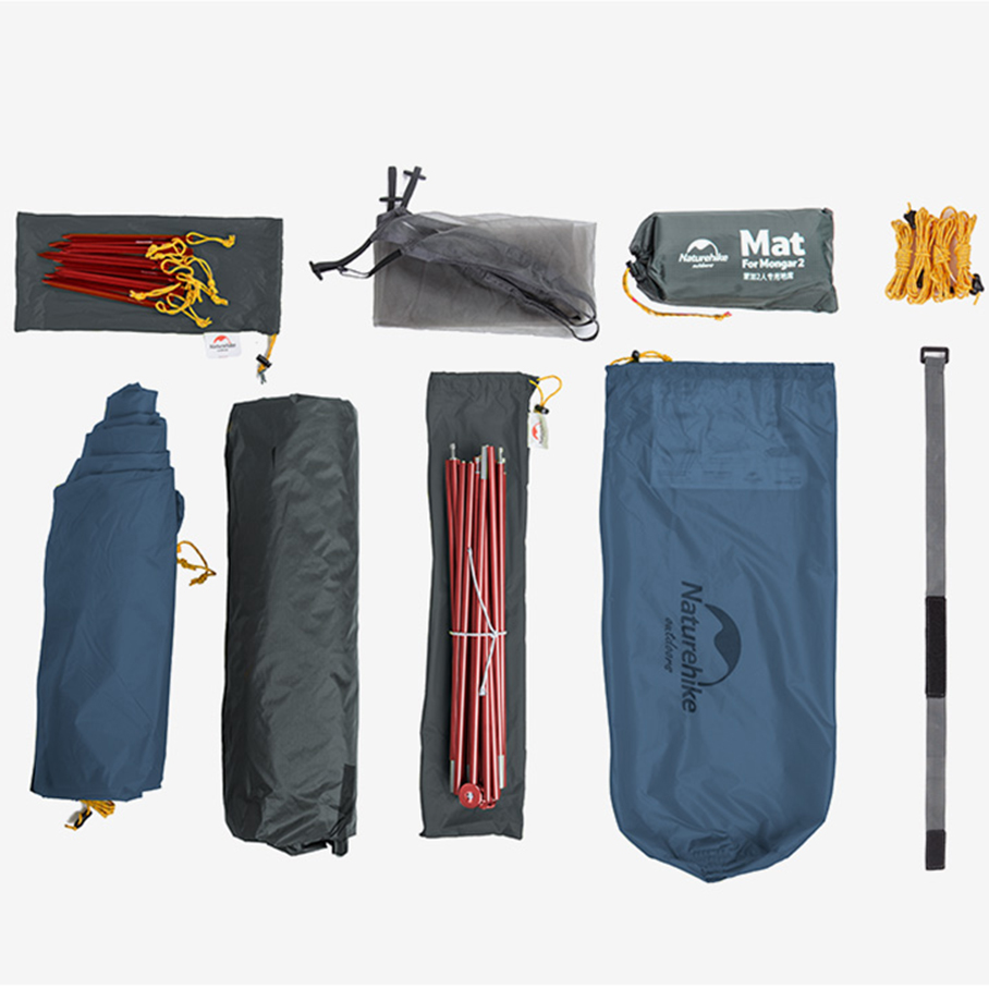 картинка Палатка Naturehike Mongar 2-местная, алюминиевый каркас, сверхлегкая, темно-синяя
