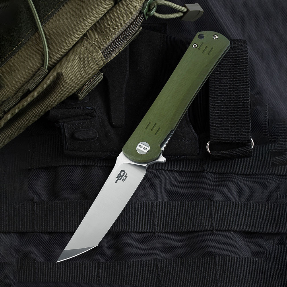 картинка Нож Bestech Kendo сталь D2, рукоять G10 зеленая