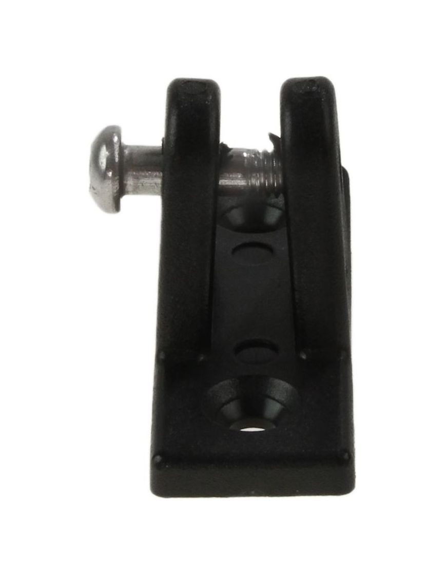 картинка Кронштейн палубный 90 град, с винтовым штифтом, ровное основание, пластиковый черный