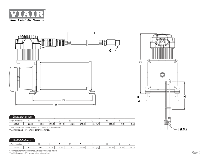 картинка Компрессор автомобильный стационарный 12V VIAIR 400C