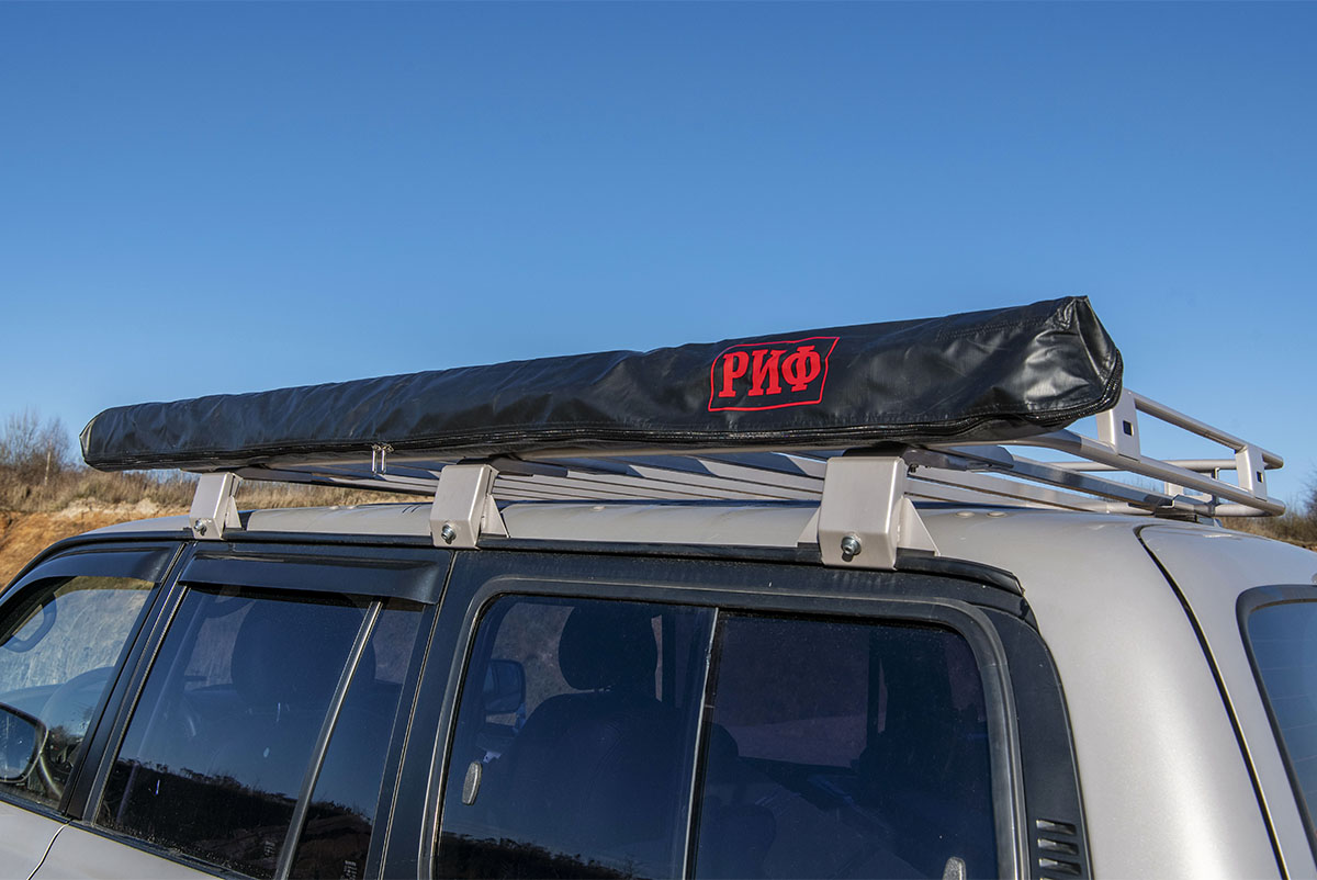 картинка Палатка с автомобильным тентом-маркизой, солнцезащитная РИФ  2х2 м 