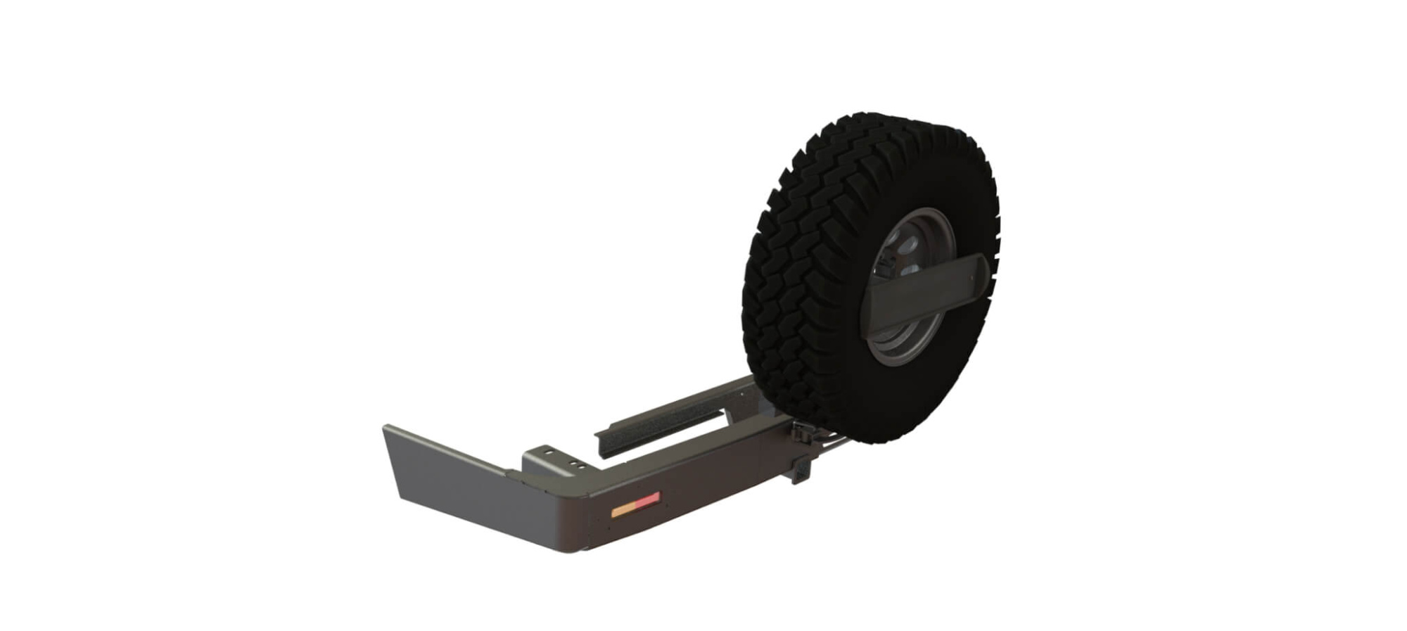 картинка Бампер силовой задний Toyota Land Cruiser 200 2015+ квадрат, лебедка, калитка центр, фонари