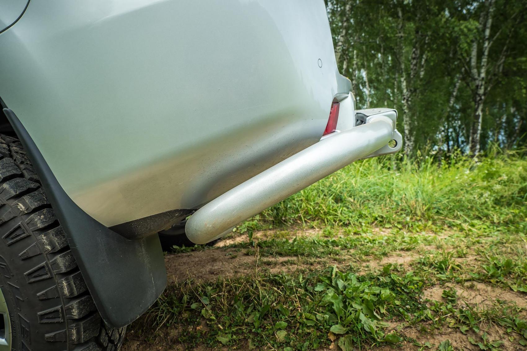 картинка Бампер задний РИФ Toyota Land Cruiser Prado 150 c квадратом под фаркоп