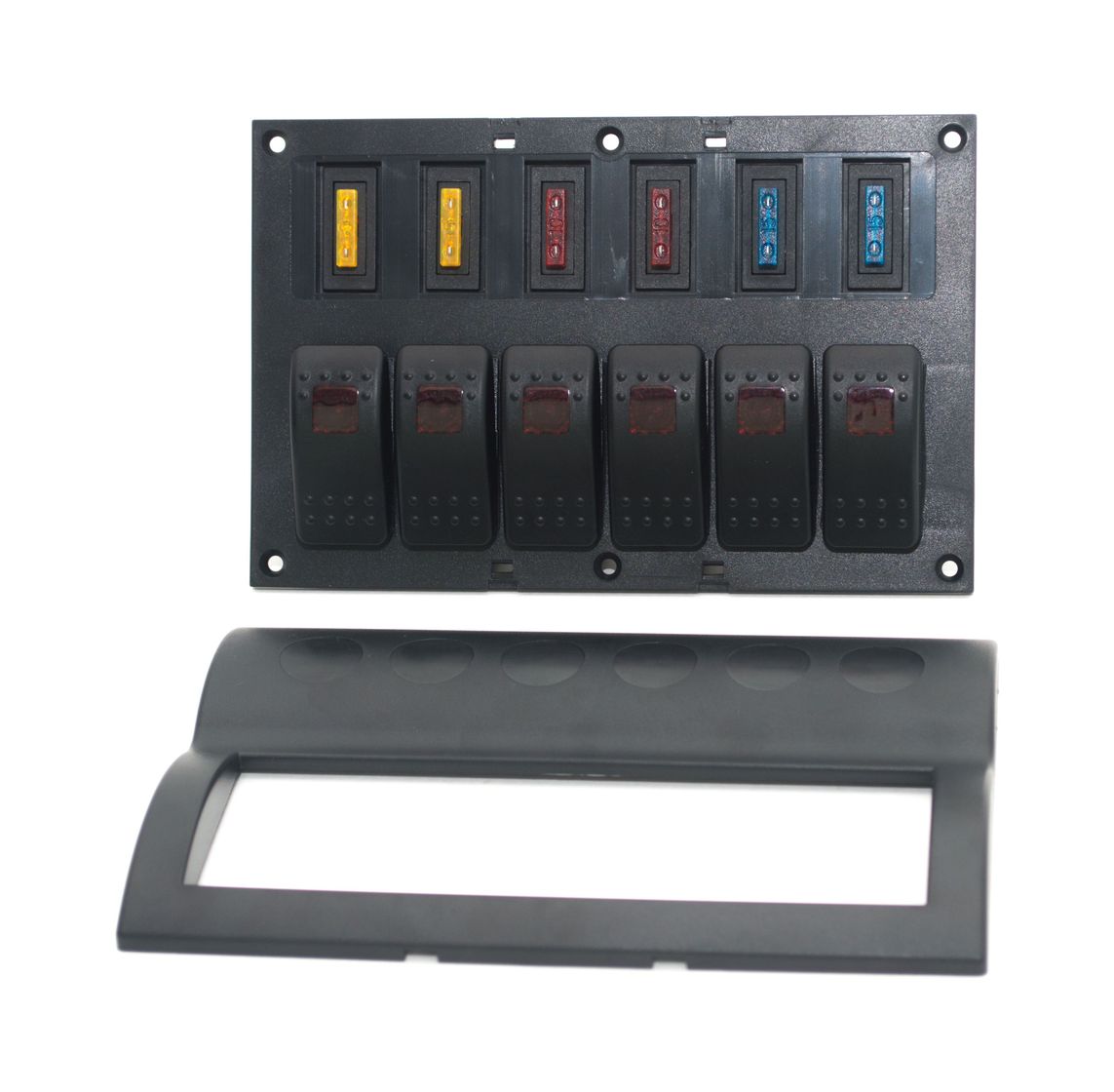 картинка Панель бортового питания 6 переключателей, предохранители