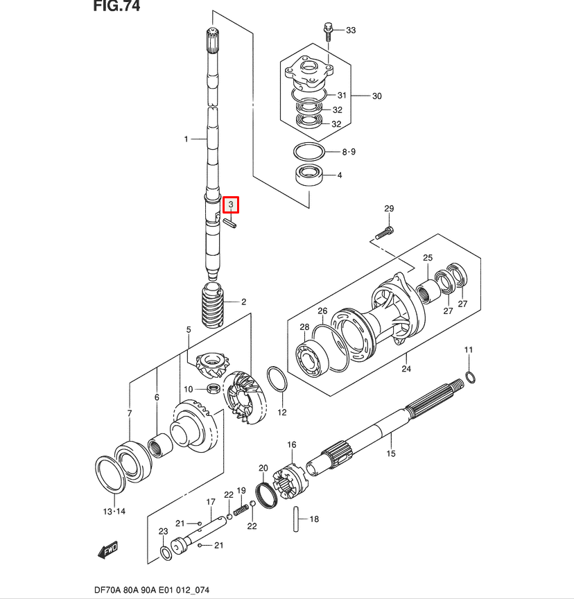 картинка Штифт (5х14) Suzuki DF70-90A (Япония)