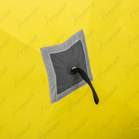 картинка Палатка зимняя утепленная HELIOS Куб Premium 1,8х1,8 желтый/серый