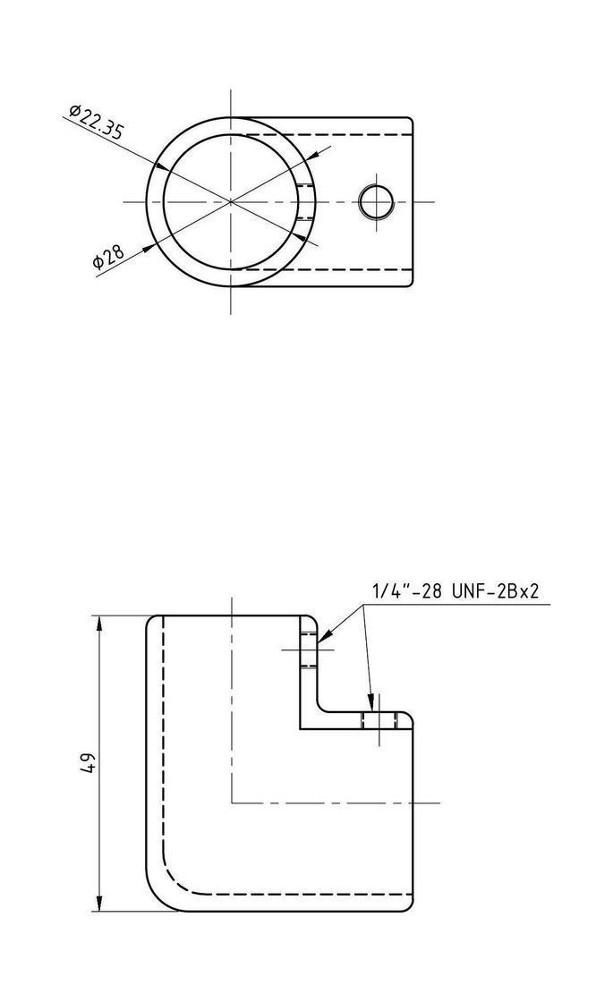 картинка Колено леера 7/8" (22 мм), 90 град