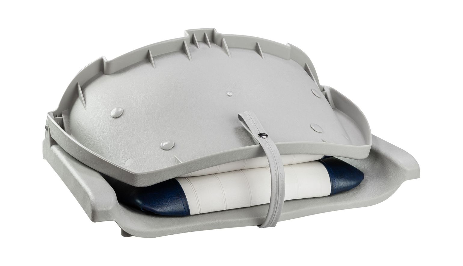 картинка Кресло мягкое складное, обивка винил, цвет белый/синий, Marine Rocket